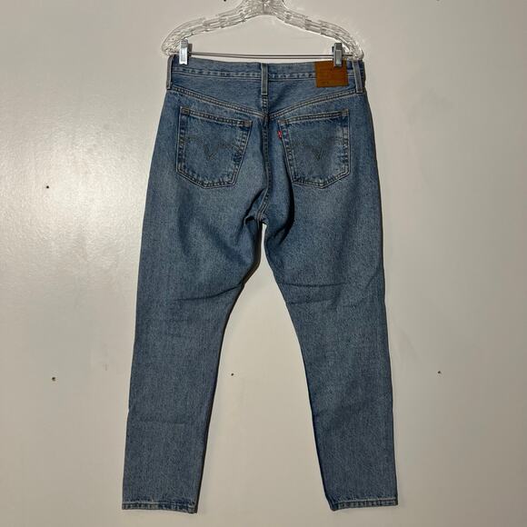 Levi’s 501 Premium Slim Skinny Ripped Button Up Blue Jeans Women’s Size 29x28 - Picture 5 of 8